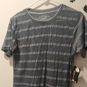 Men's Short Sleeve Striped Tee - Gray